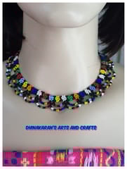 Daisies African Beaded Necklace & Bracelet-(4)