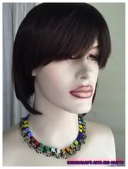 Daisies African Beaded Necklace & Bracelet-(5)