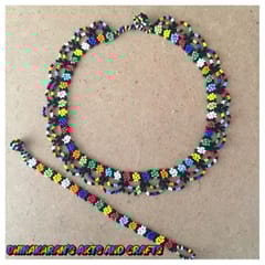Daisies African Beaded Necklace & Bracelet-(5)
