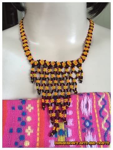 Grape Vine African Beaded Necklace & Bracelet-(3)
