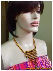Grape Vine African Beaded Necklace & Bracelet-(3)