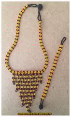 Grape Vine African Beaded Necklace & Bracelet-(3)