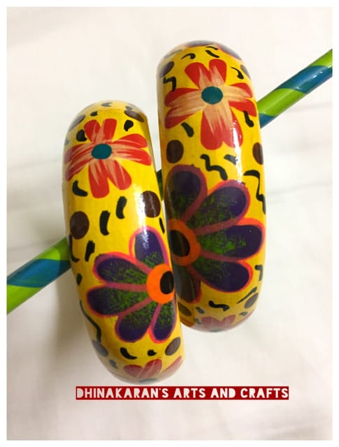 Flower Power Handpainted Bangles