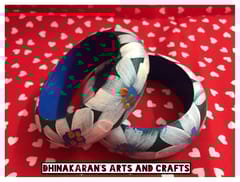 Phoolkari Handpainted Bangles-DARK GREEN