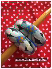 Phoolkari Handpainted Bangles-DARK GREEN