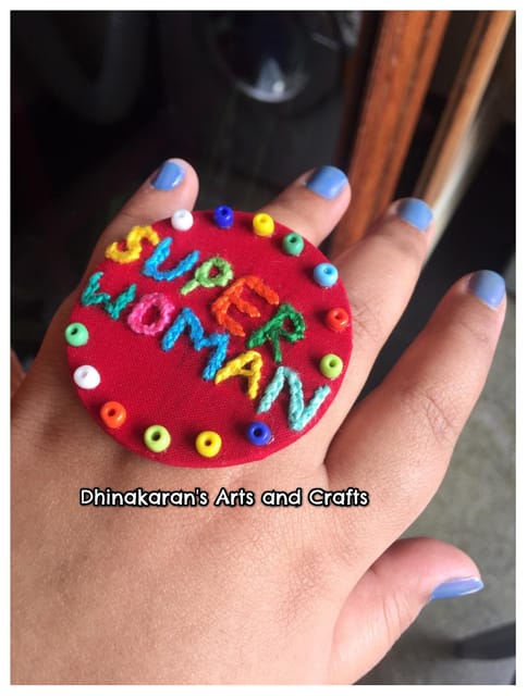 Super Women Embridered Fingerring