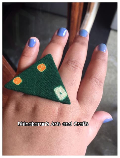Desi Green Bandhani Fingerring