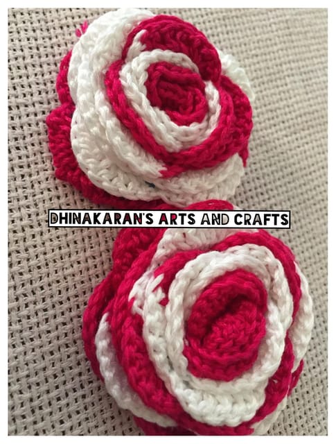 Luxy Rose Crochet Brooch Pin
