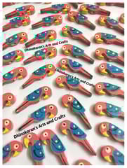 SWEET PINK Parrot Buttons