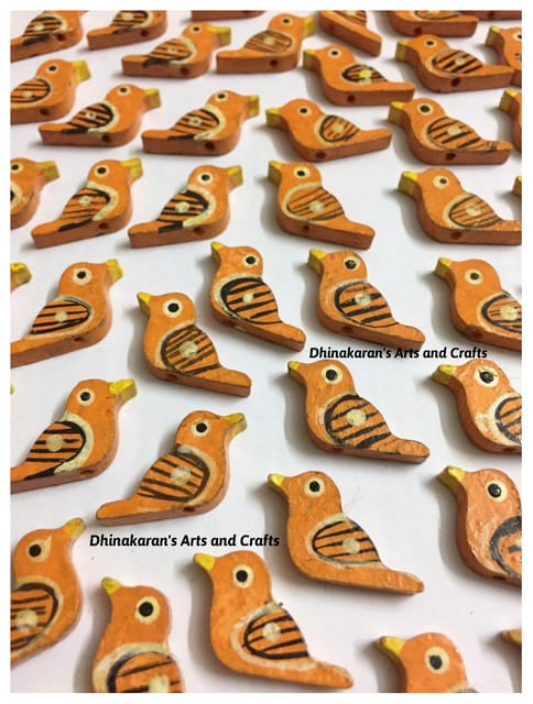 ORANGE Chidiyaa Buttons