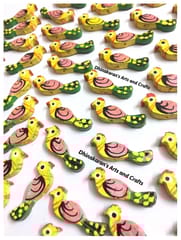 YELLOW Peacock Buttons