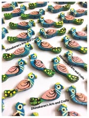 BLUE Peacock Buttons