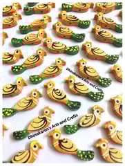 ORANGE Peacock Buttons