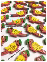PINK Big Parrot Buttons