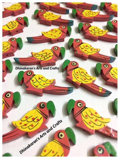 PINK Big Parrot Buttons