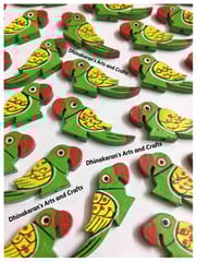 GREEN Big Parrot Buttons