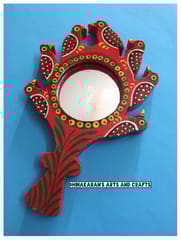 RED BIRD Handpainted HandMirror