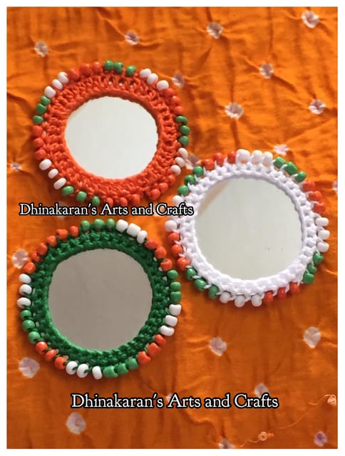 Big Round Mirror Buttons-TIRANGA