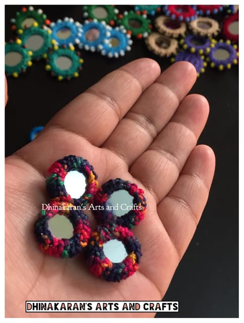 MULTICOLOUR Mini Kutchwork Mirror Buttons
