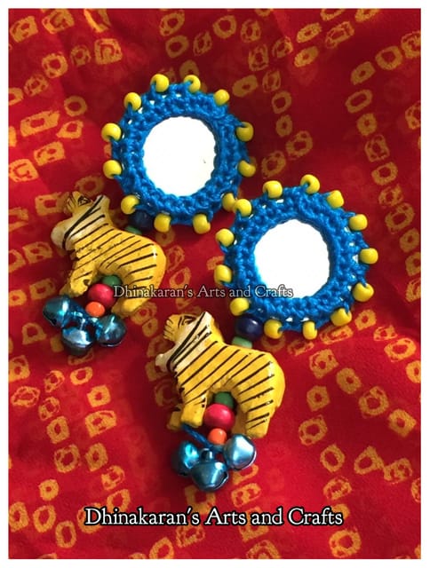 Gulaabo Mirror Earrings-(46)