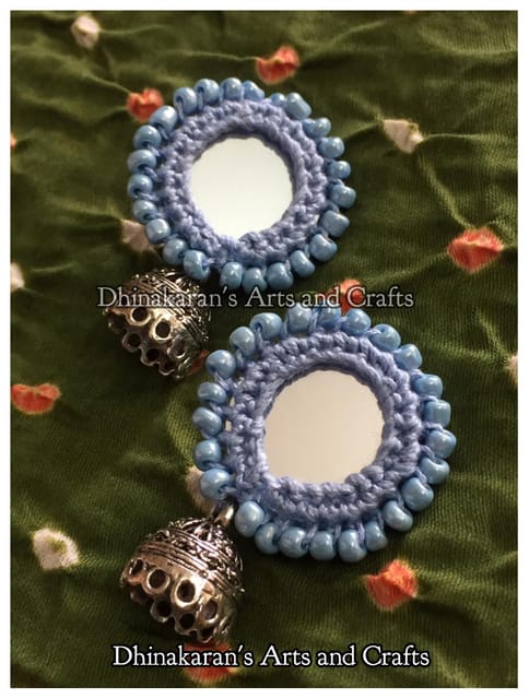 Anarkali Mirror Jhumkis-(4)