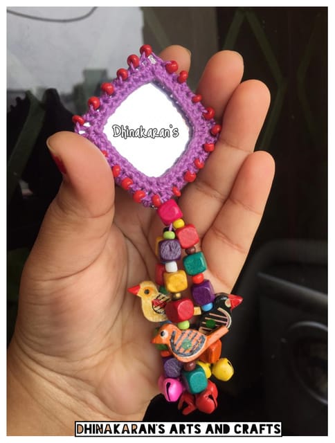 Patang Big Mirror Tassel-(25)