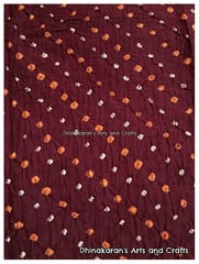 BURGUNDY Bandhani Fabric