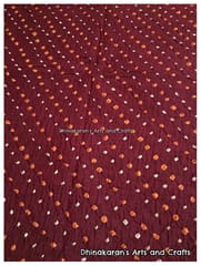 BURGUNDY Bandhani Fabric
