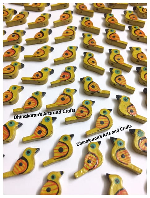 Dark Yellow Chidiyaa Buttons