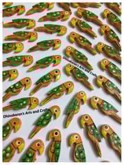 Orange Parrot Buttons