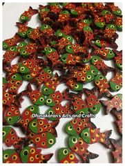 RED Quirky Fish Buttons