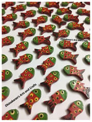 RED Quirky Fish Buttons