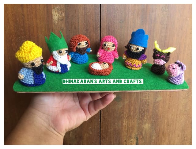 Christmas Crochet Miniature Nativity Set