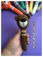 Teddy Bear Crochet Baby Rattle