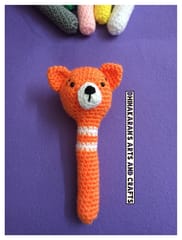 Cute Fox Crochet Baby Rattle