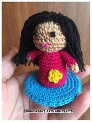 Cute Girl Miniature Crochet Soft Toy