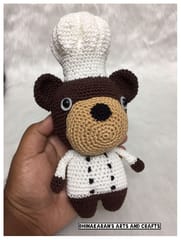 Chef Bear Crochet Soft Toy