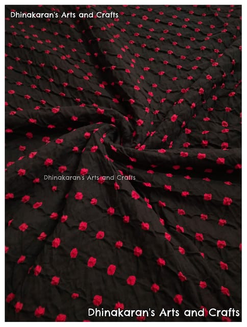 MAGICAL BLACK Bandhani Fabric
