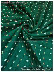 DESI GREEN Bandhani Fabric