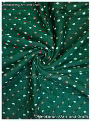 DESI GREEN Bandhani Fabric