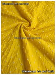 LEMON YELLOW Bandhani Fabric