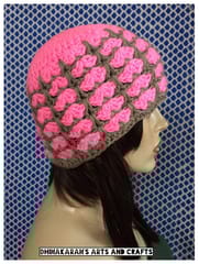 Elegant Pink Crochet Hat