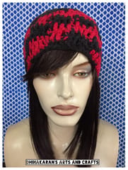 Red n Black Crochet Hat