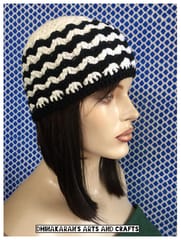 Black n White Crochet Hat