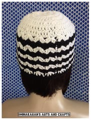 Black n White Crochet Hat