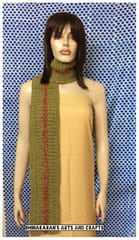 Forest Green Crochet Scarf