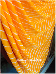 Mango Yellow Lehariya Saree