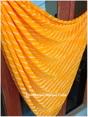 Mango Yellow Lehariya Saree