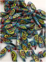 Steel Blue Parrot Buttons