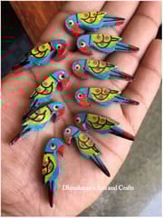 Sky Blue Parrot Buttons